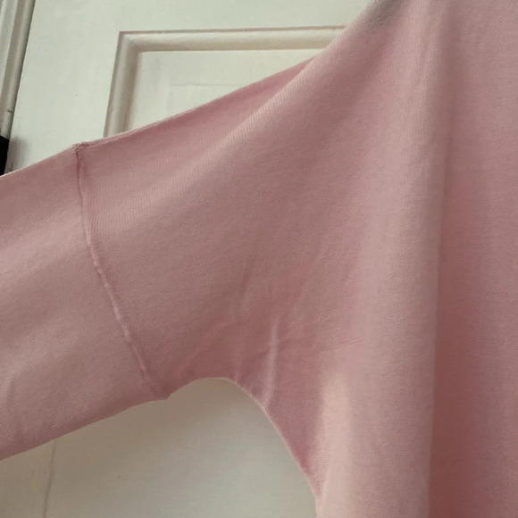J. Crew Crew‎ Neck Margot Light Pink 100% Merino Wool Sweater Size S Oversized - Picture 9 of 10